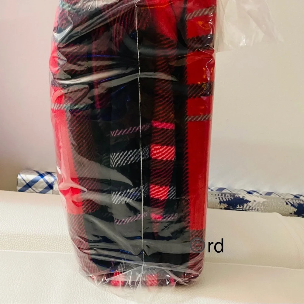 VS Soft Plaid Sherpa Blanket $68